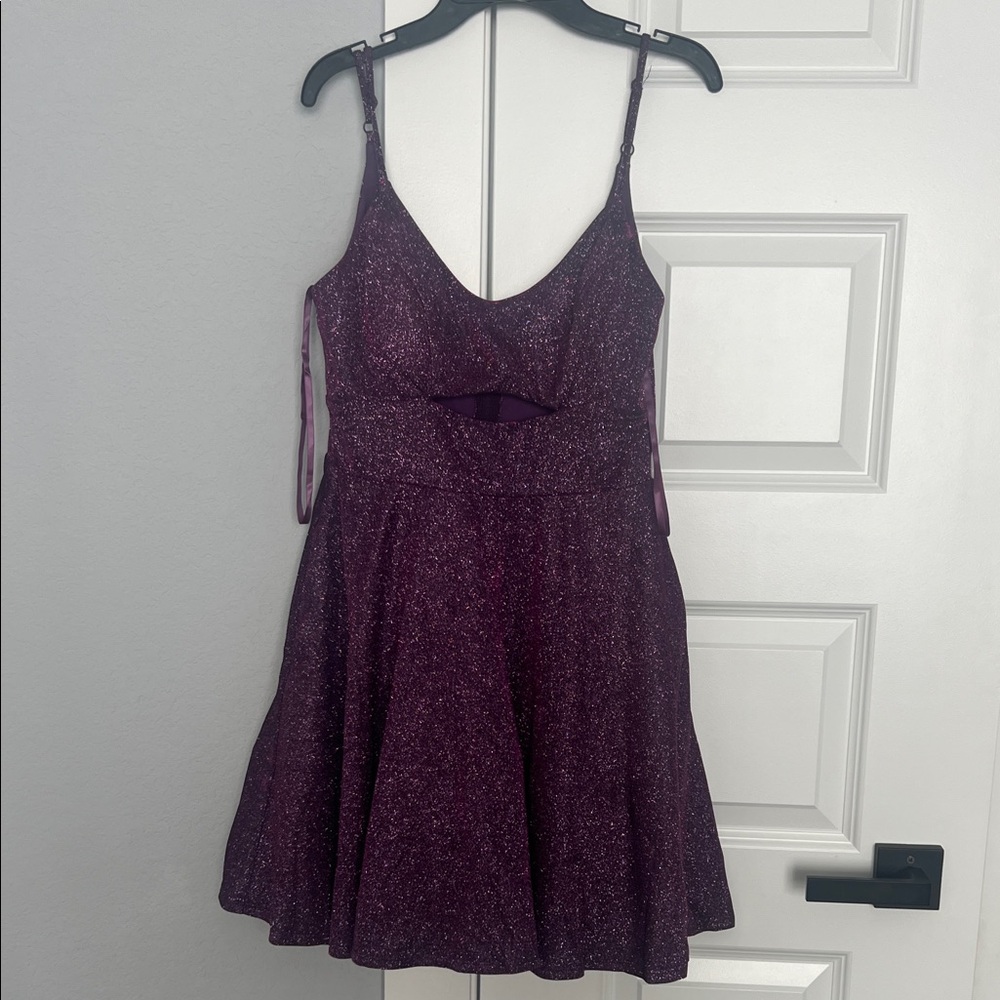 City Studio Glittery Purple Dress
